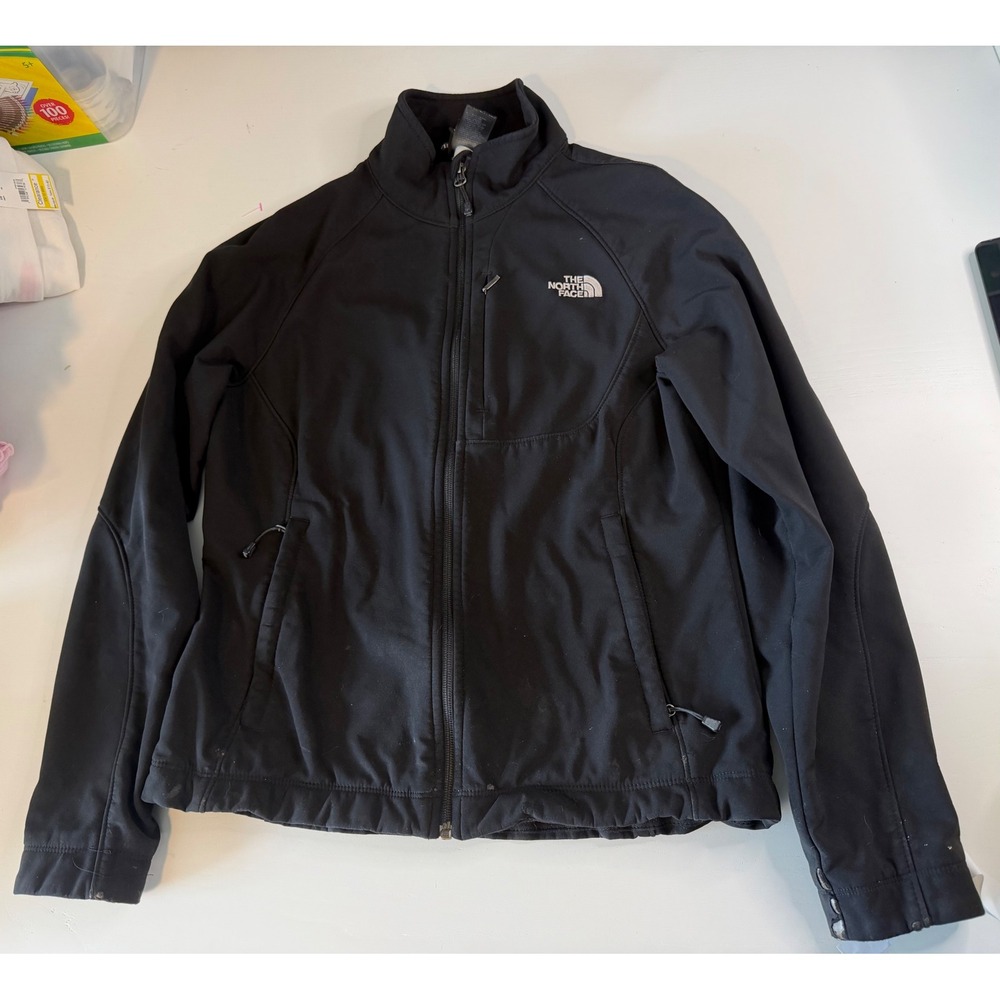 The North Face Womens Apex Bionic Softshell Jacket Black Full Zip Size Medium